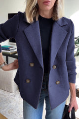 Women’s Tailored Blazer with Knit Sleeves – Smart Casual