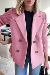 Women’s Tailored Blazer with Knit Sleeves – Smart Casual