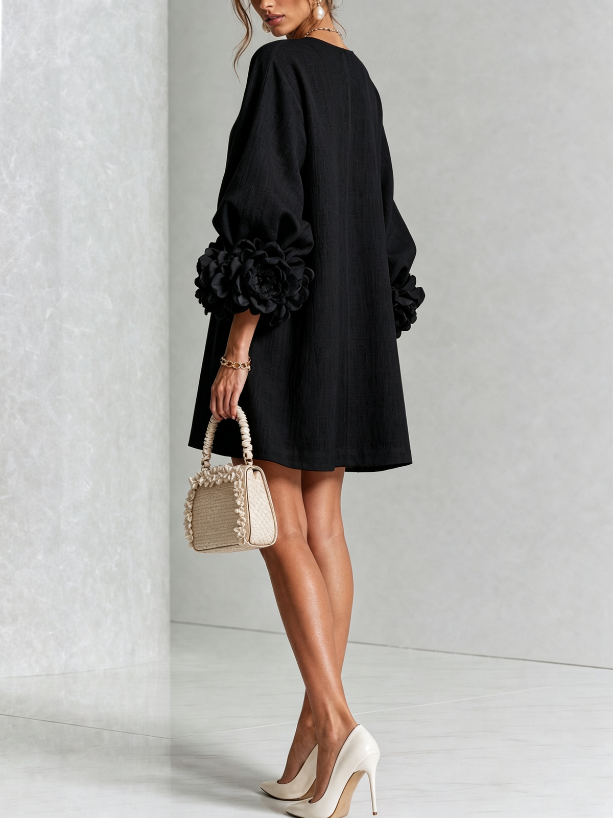 Sculptural Shift Dress