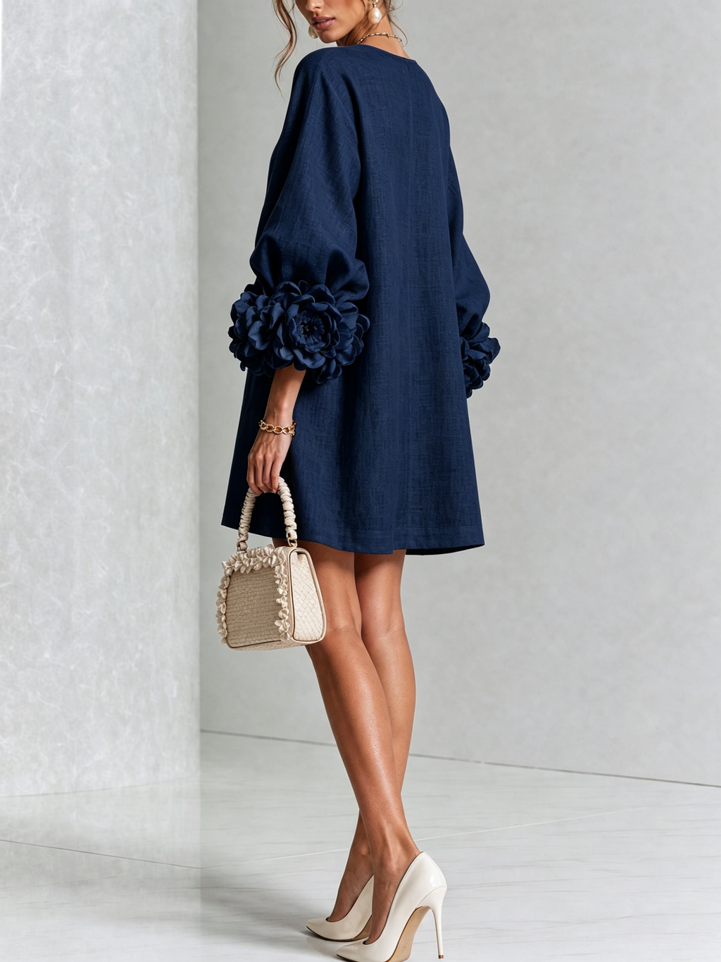 Sculptural Shift Dress