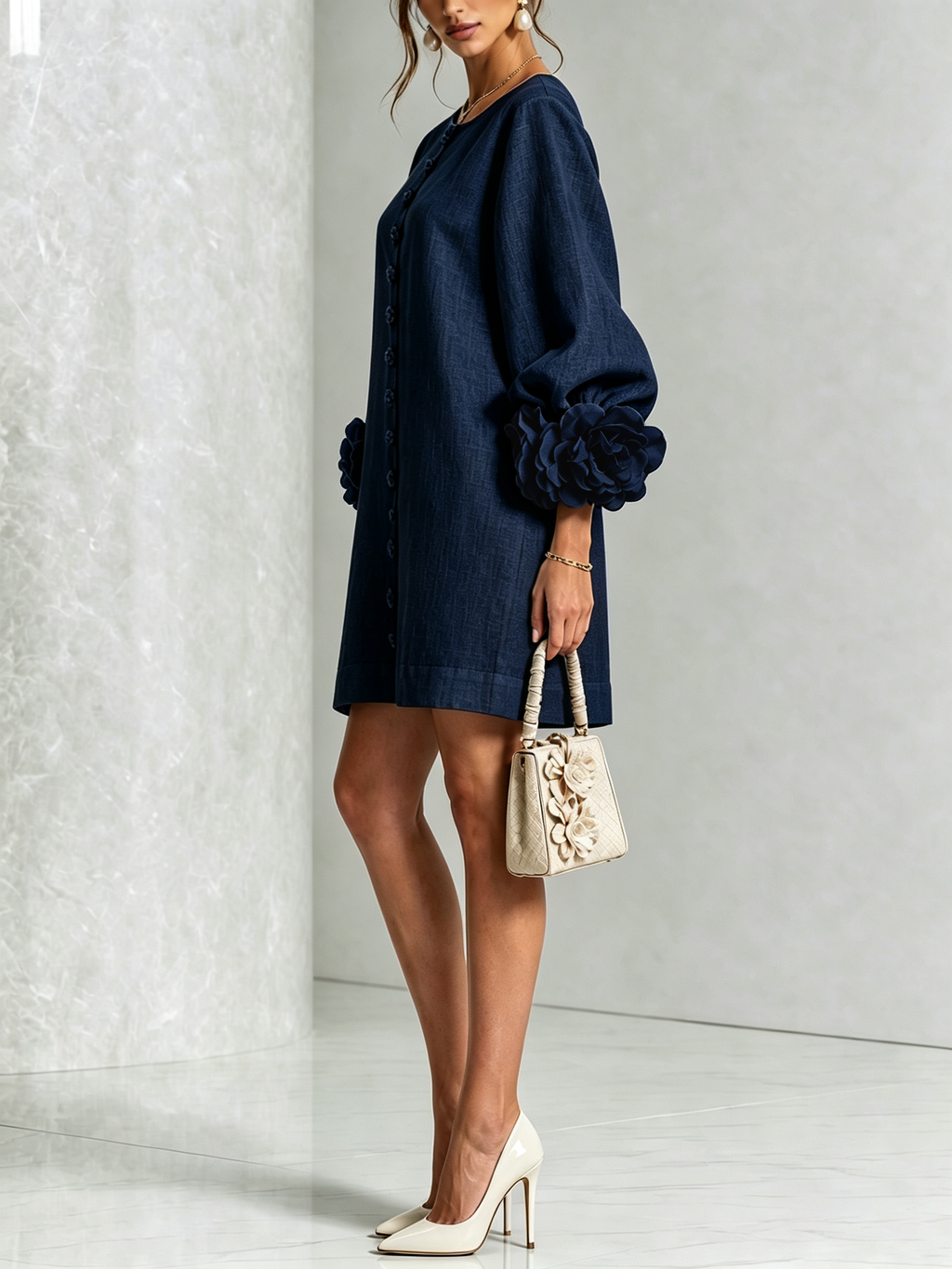 Sculptural Shift Dress