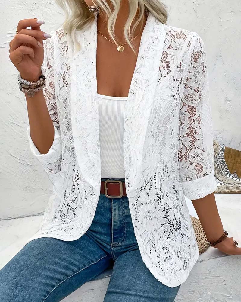 Blazer elegante con encaje
