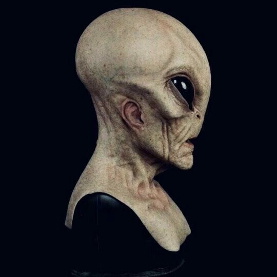 Realistic Alien Mask Halloween Costume Accessory