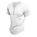 Men’s Henley T-Shirt | Short Sleeve Top - Lightweight Summer Wear