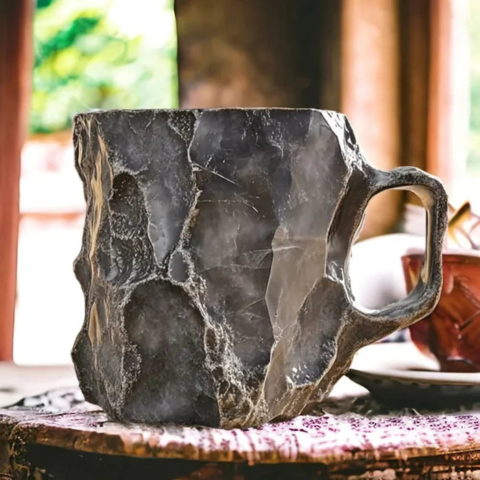 Tazze da Caffè GlaceCup | Fatto a Mano e Cristallo Minerale | Isolanti e Sicure per Microonde | 350–450 ml
