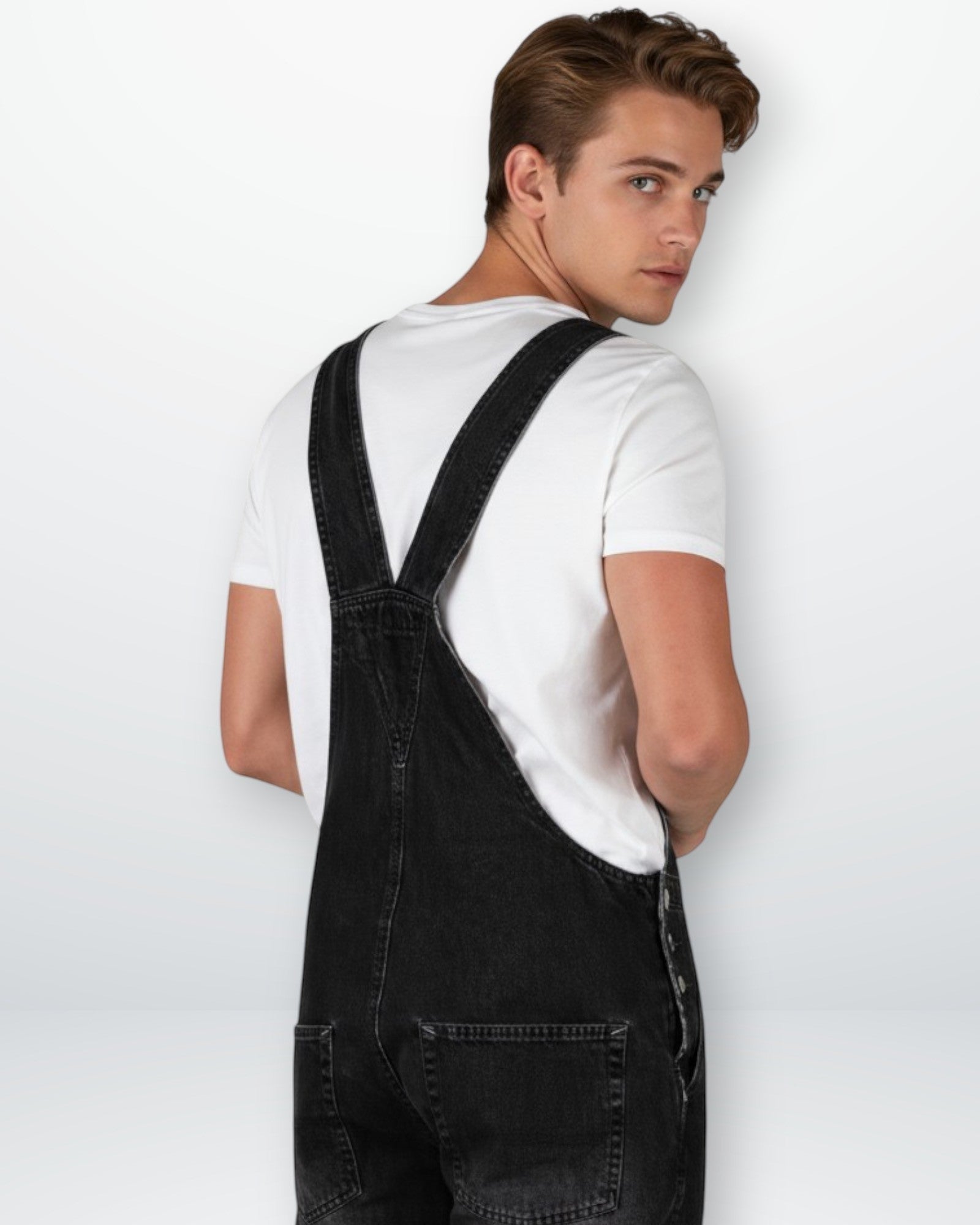 Salopette in denim da uomo classica fit