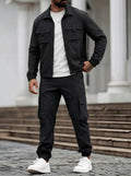 Set giacca tattica e pantaloni cargo da uomo