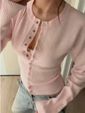 Women's Ribbed Knit Cardigan | Slim Fit Button Front Sweater | Soft Long Sleeve Knit Top | Casual Office Everyday Wear