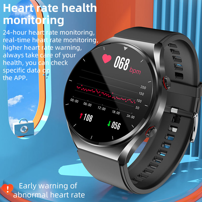 Health Smart Watch with Blood Sugar, Blood Pressure, ECG, HRV, and Heart Rate Monitoring