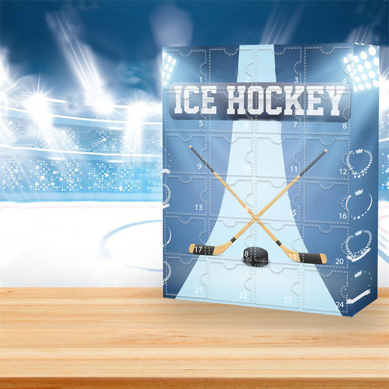 2026 Ice Hockey Advent Calendar | 24 Day Ice Hockey Countdown with Ornaments and Souvenirs | Handmade Sports Fan Holiday Gift