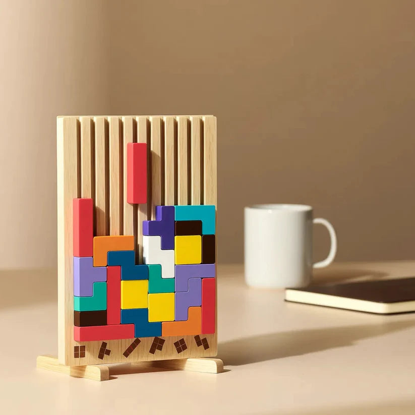 Holz-Tetris-Puzzlebrett – Der perfekte Brain-Break für Ihren Schreibtisch -   Mivoza Deutschland