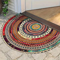 Boho rohožka ve tvaru půlměsíce – stylová ochrana vstupu