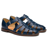 Men’s Leather Sandals – Roman Style with Buckle | Closed-Toe Summer & Holiday Footwear