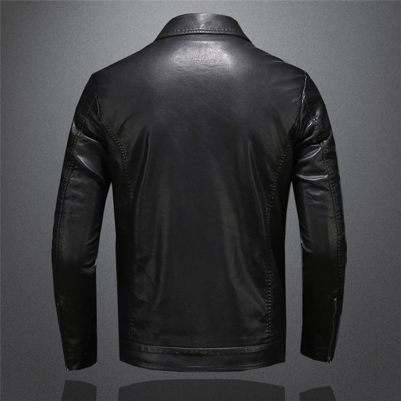 Men's Leather Jacket | Classic Black Design | Stylish & Versatile