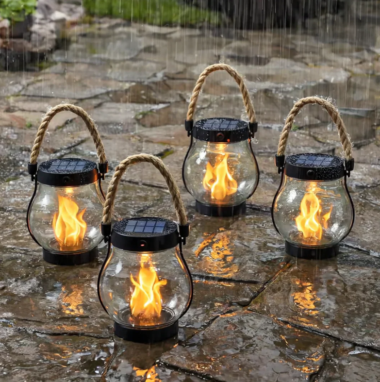 Solární lucerna Solar Flame s realistickým efektem plamene