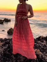 The Eliza Pleated Maxi Skirt – Tiered Design with Adjustable Waist