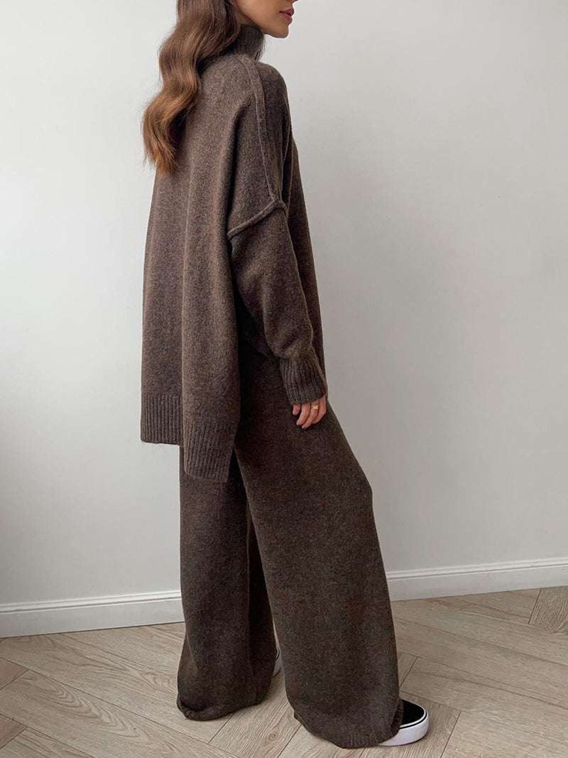 Women’s Thick Knit Two-Piece Set | Relaxed Fit Loungewear for Everyday Warmth