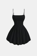 Women's Corset Mini Cocktail Dress | Spaghetti Strap Bodycon Fit | Ruched Corset Panel Design | Party Evening Occasion Wear
