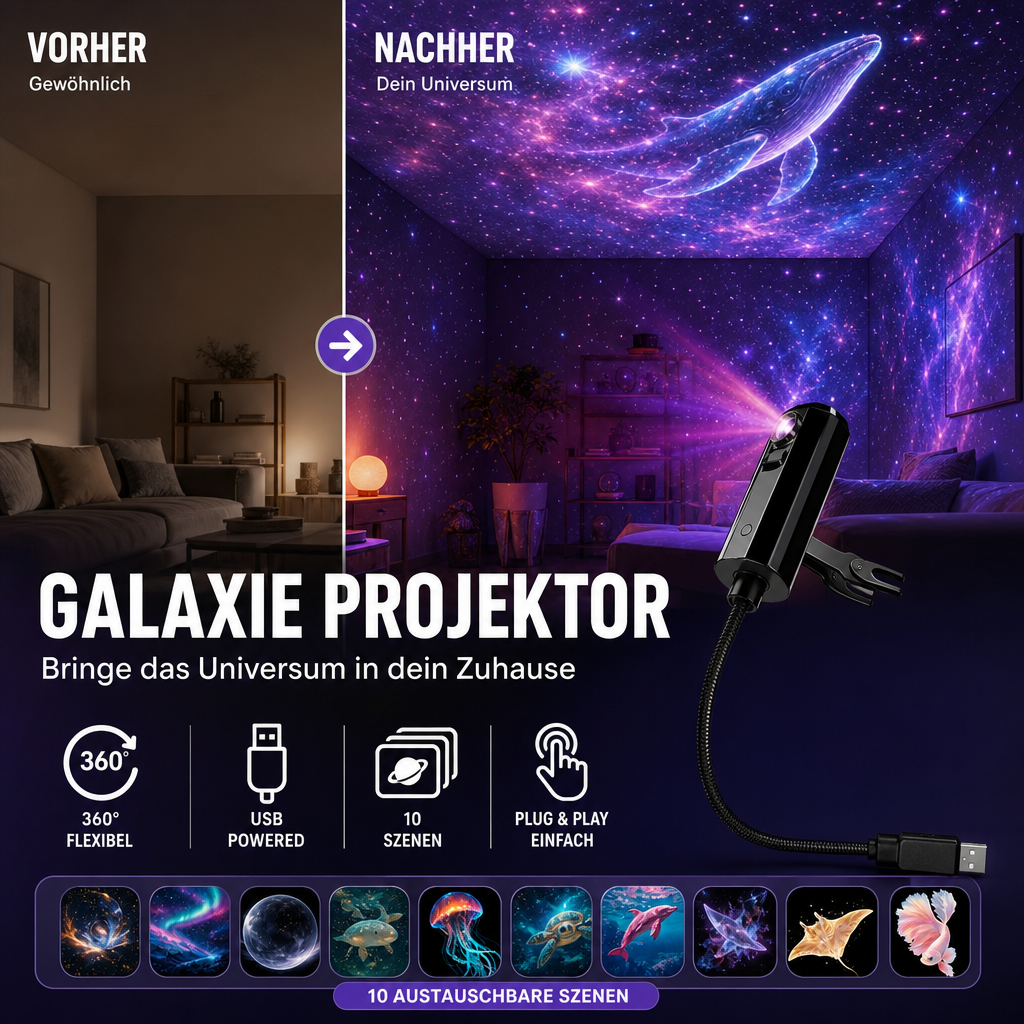 Projektor gwiazd LED z 10 wkładkami projekcyjnymi