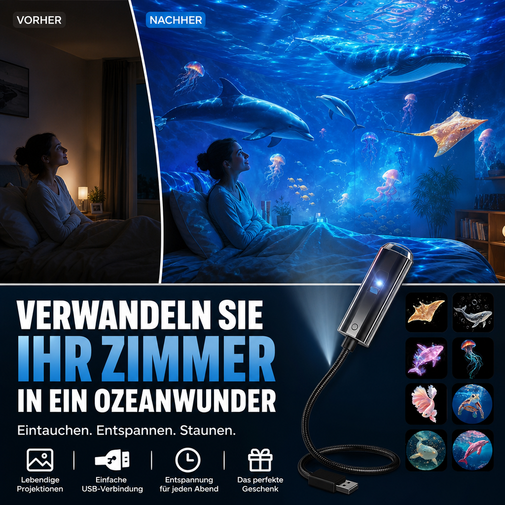 Projektor gwiazd LED z 10 wkładkami projekcyjnymi