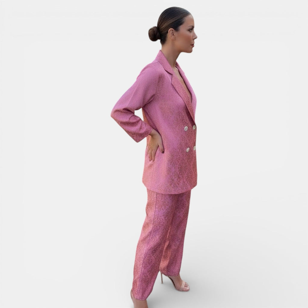 Women's Blazer and Wide Leg Pants Set