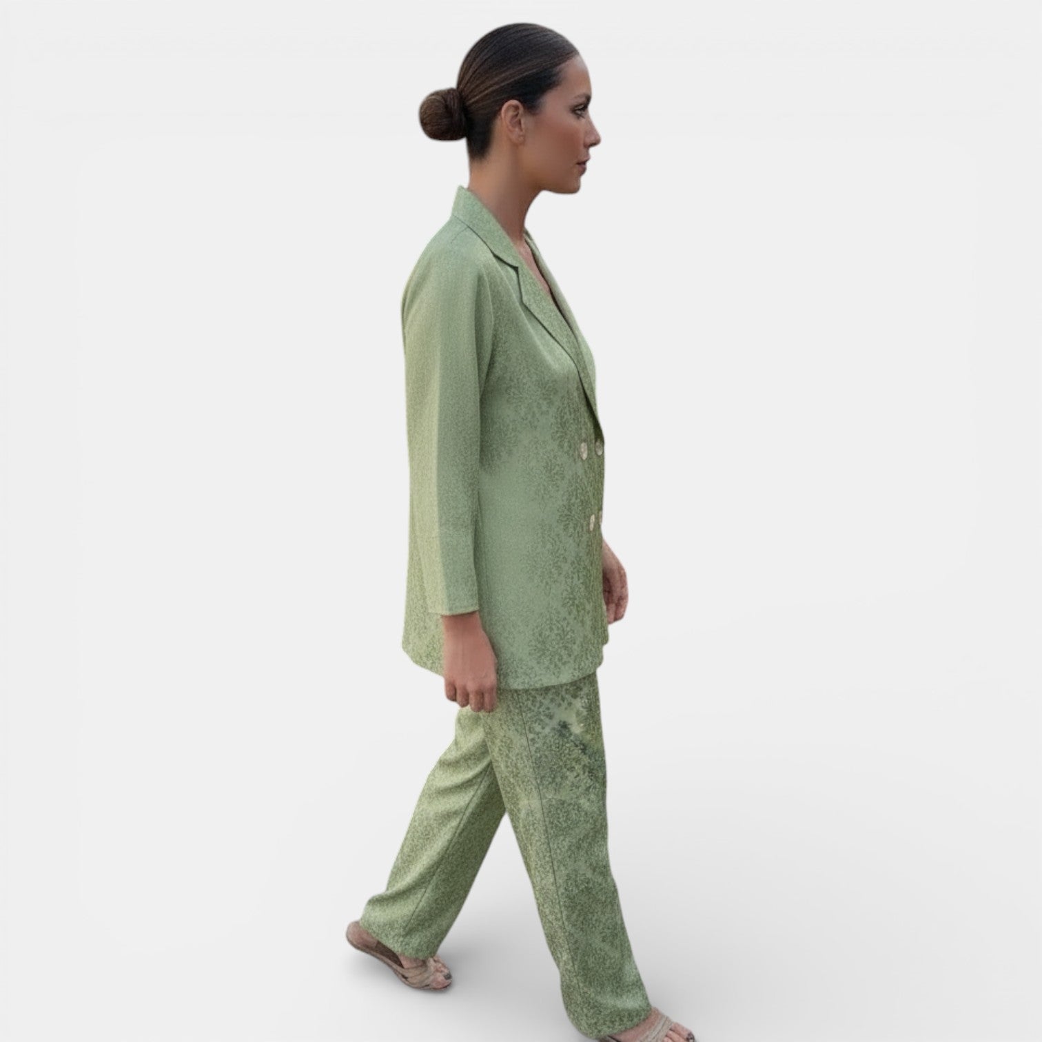 Women's Blazer and Wide Leg Pants Set