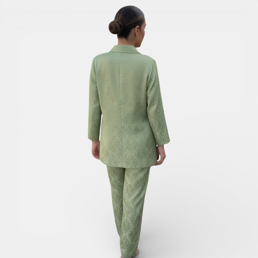 Women's Blazer and Wide Leg Pants Set