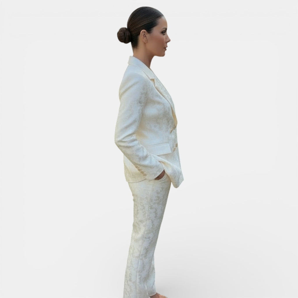 Women's Blazer and Wide Leg Pants Set