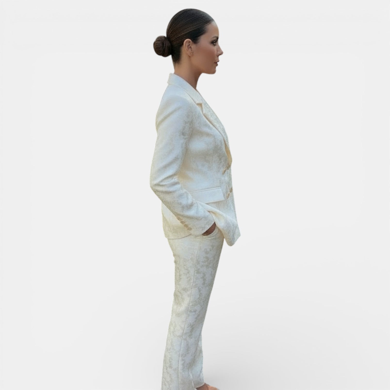 Women's Blazer and Wide Leg Pants Set