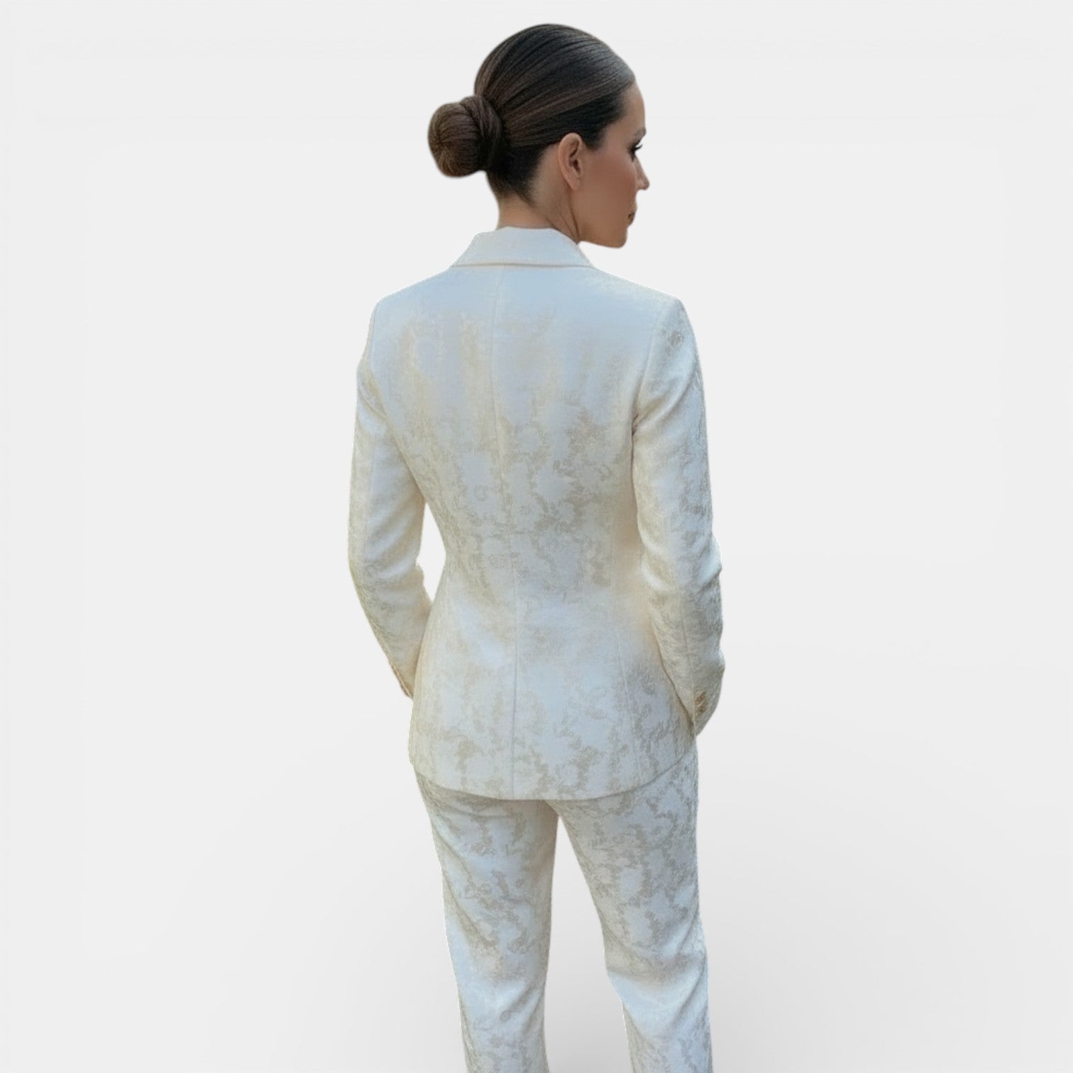 Women's Blazer and Wide Leg Pants Set