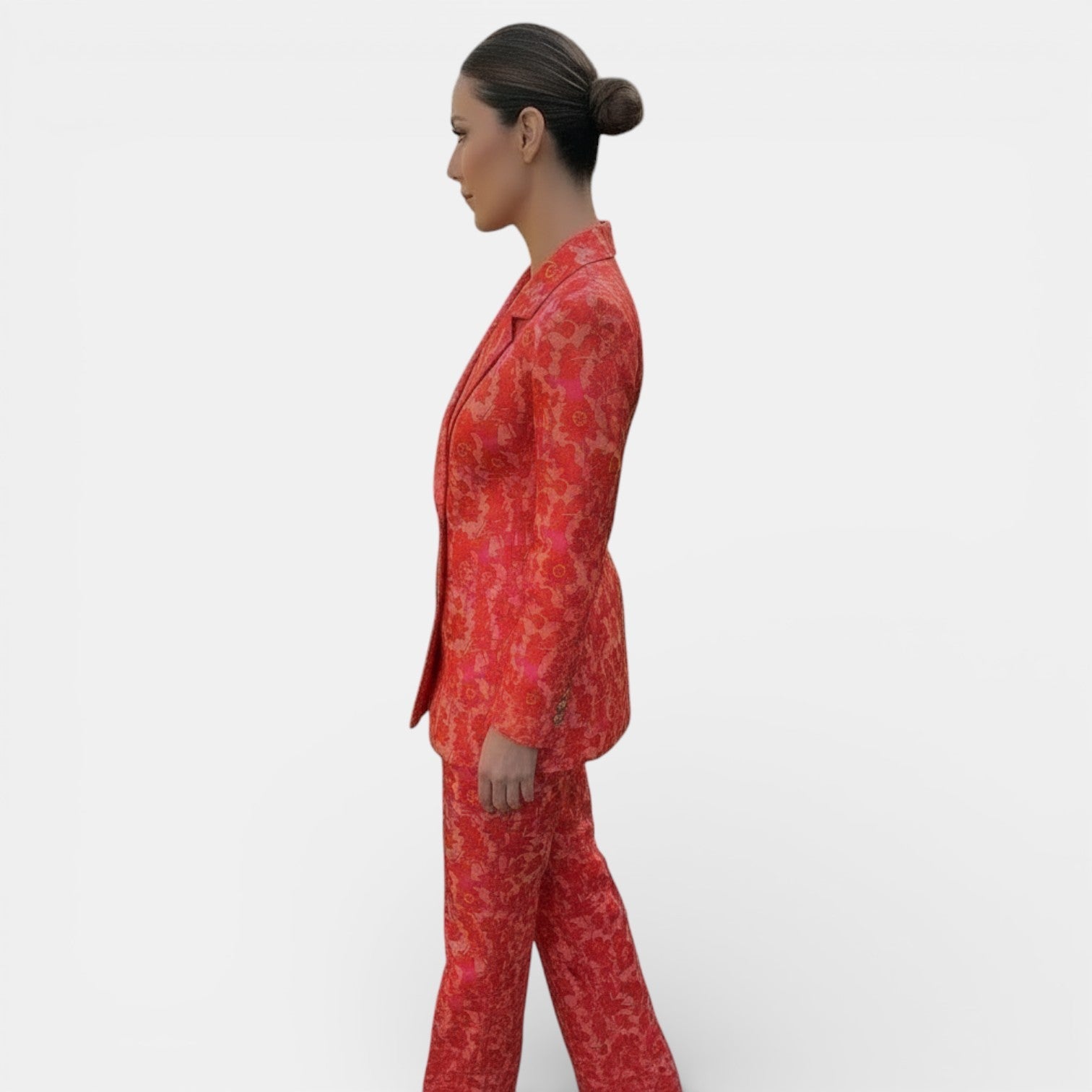 Women's Blazer and Wide Leg Pants Set