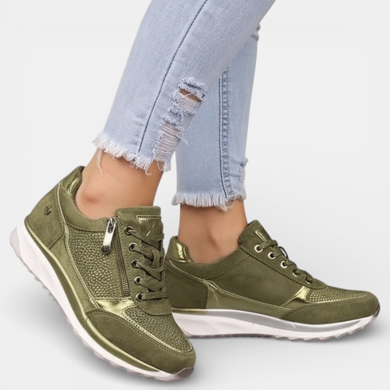 Women's Orthopedic Glitter Platform Shoes