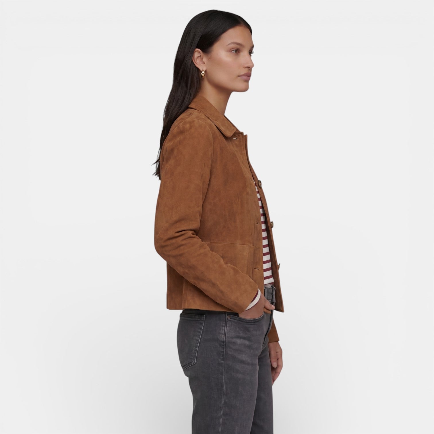 Women's Brown Suede Jacket