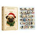 Pug Christmas Countdown Calendar 2026 24 Days Mini Dog Figurine Advent Festive Decoration Party Supplies Stockings Office Table Living Room
