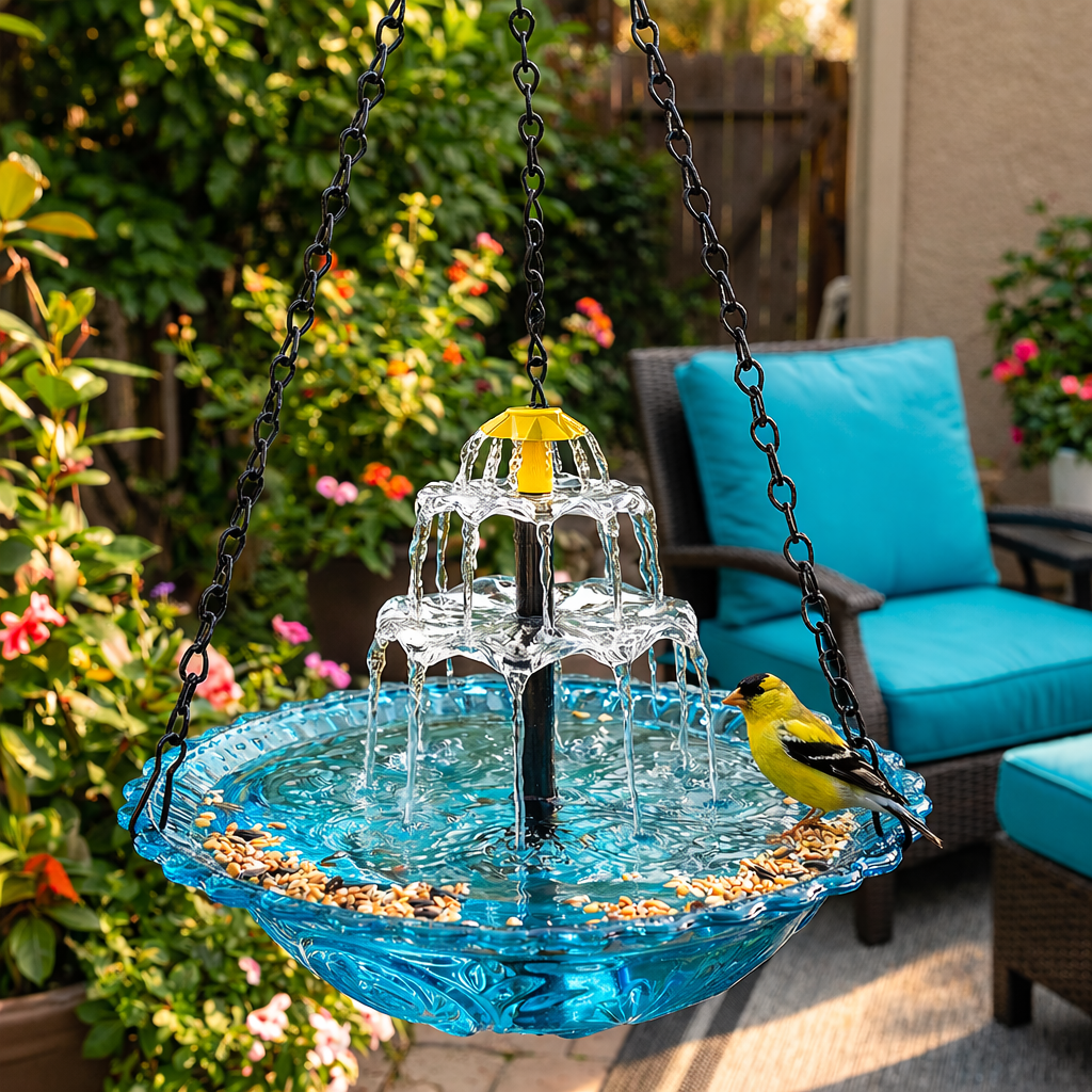 Solar Bird Bath with Fountain