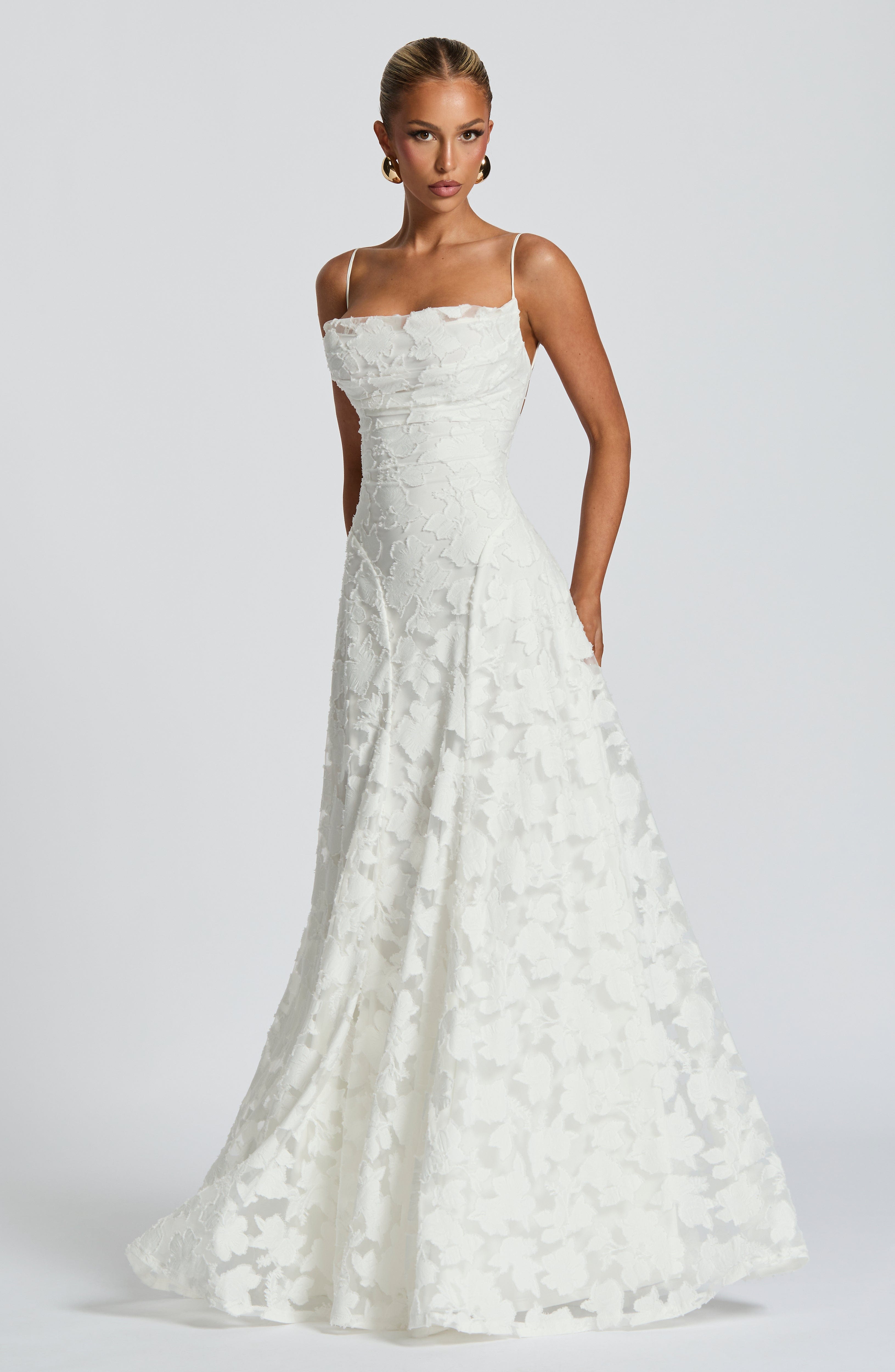 Dames Maxi Jurk Mouwloos met Cowl-hals en Bloemenpatroon