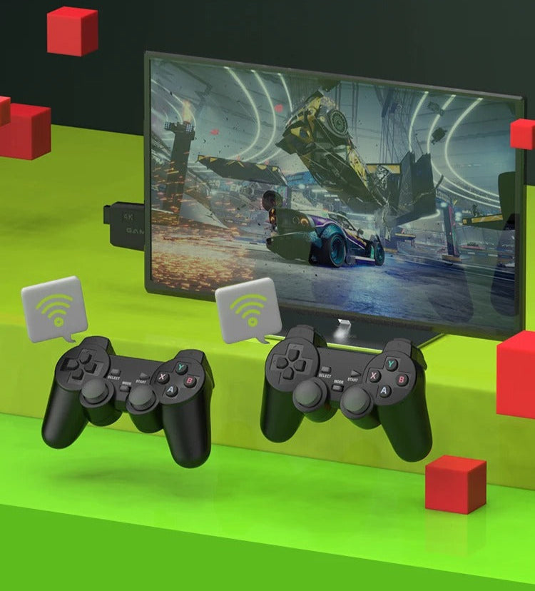 64GB Retro Game Stick with 2 Controllers - Over 20,000 Games