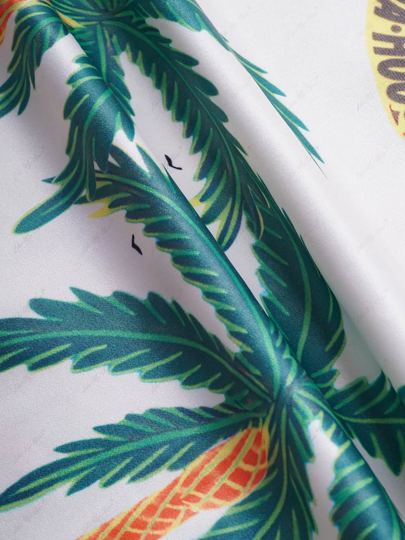 Women’s Printed Short Sleeve Blouse – Pointed Collar Summer Top