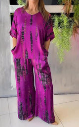 Women’s Loungewear Set with Abstract Print – Stylish, Relaxed & Comfortable Fit