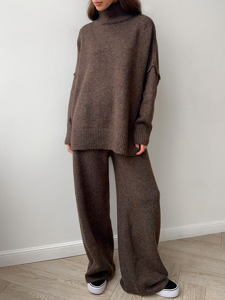 Women’s Thick Knit Two-Piece Set | Relaxed Fit Loungewear for Everyday Warmth