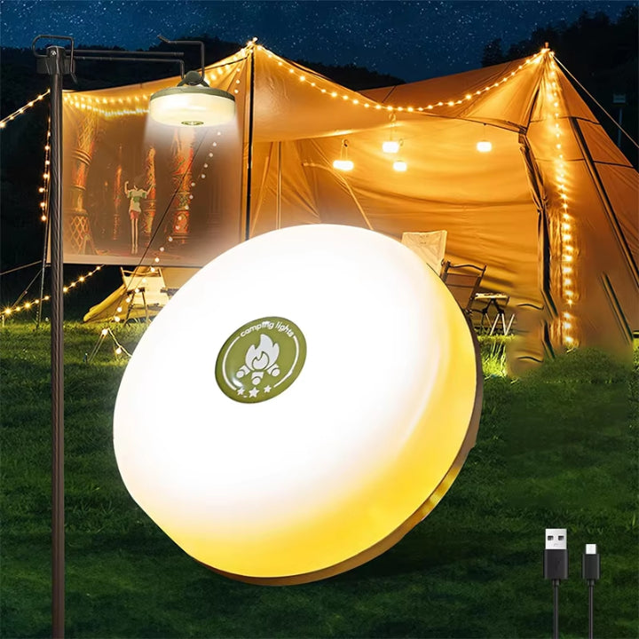 Campinglampe mit 10m RGB-Lichterkette – Atmosphäre & Sicherheit für jeden Trip -   Mivoza Deutschland