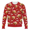 Personalized Christmas Dog Sweatshirt – Custom Pet Photo 3D Printed Holiday Pullover