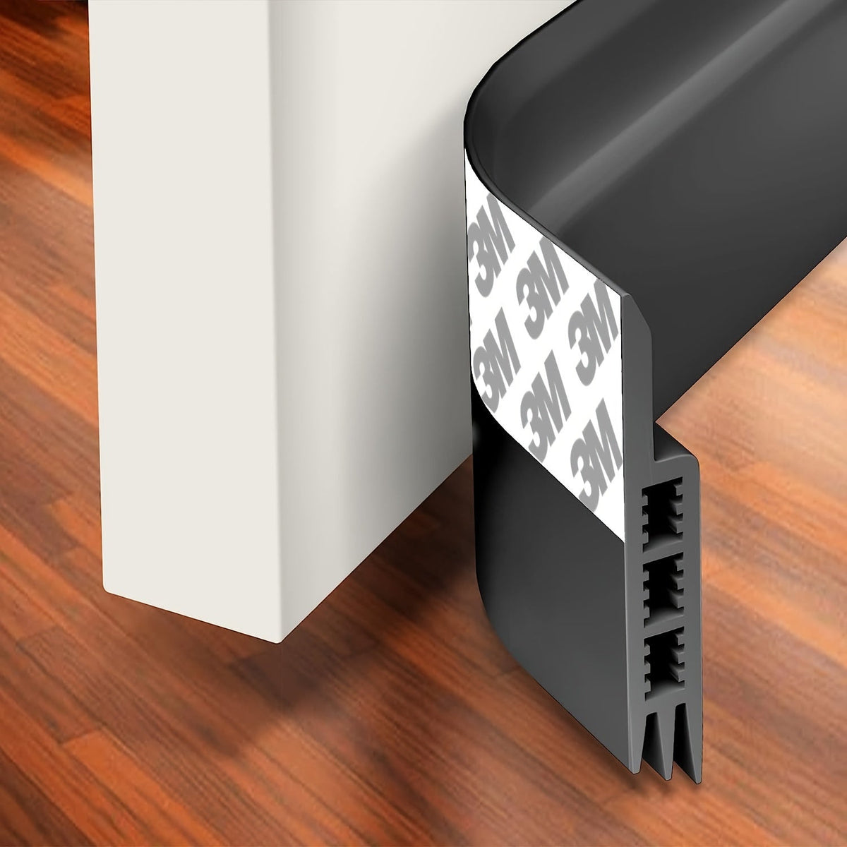 Draft Stopper for Door - Silicone Door Sweep with Strong Adhesive and Sound Insulation