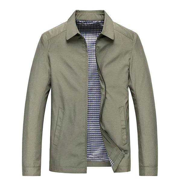 Men’s Stand Collar Jacket – Lightweight Layering, Modern Fit