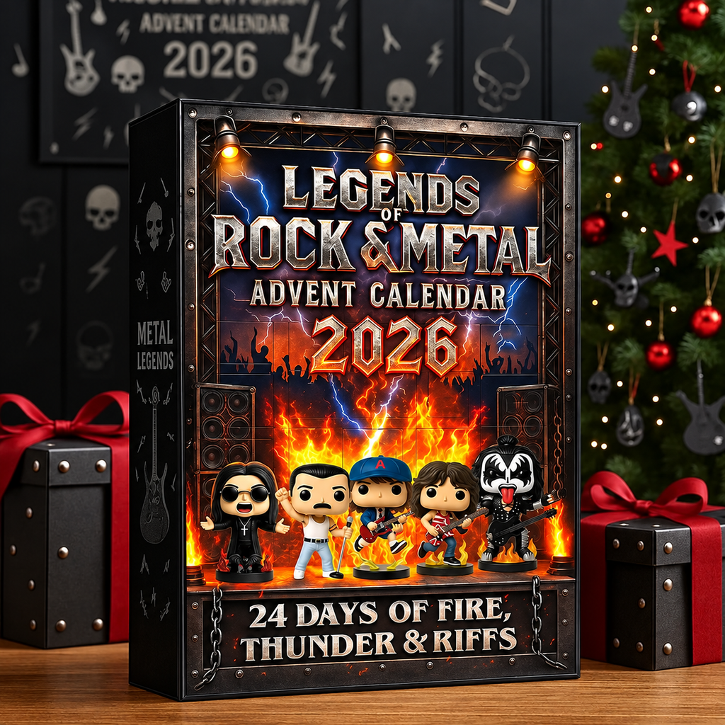 Rock Legends Advent Calendar 2026 | 24 Piece Music Icon Collectible Set with Rock Band Miniatures and Guitarist Figures