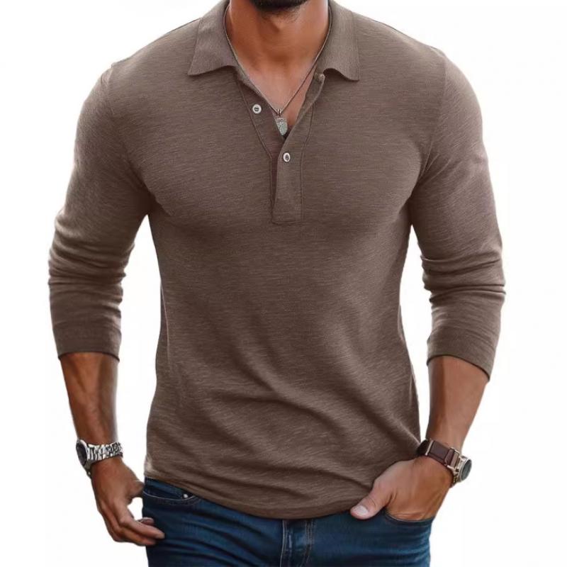 Men’s Slim Fit Long Sleeve Polo | Cotton Blend