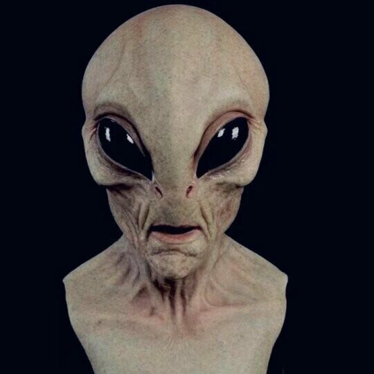 Realistic Alien Mask Halloween Costume Accessory