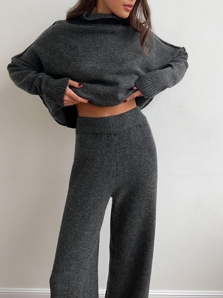 Women’s Thick Knit Two-Piece Set | Relaxed Fit Loungewear for Everyday Warmth