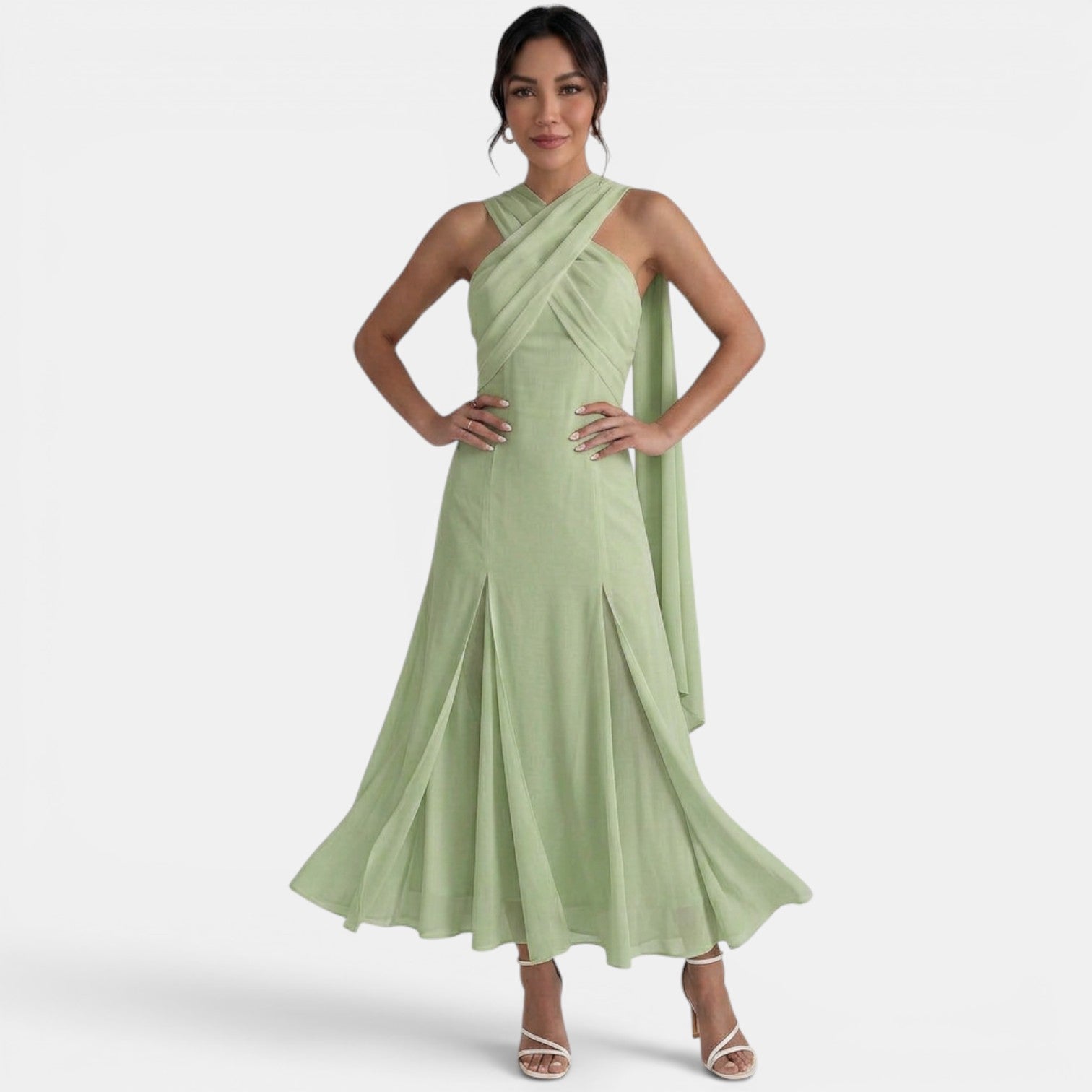 Long Chiffon Wedding Guest Dress