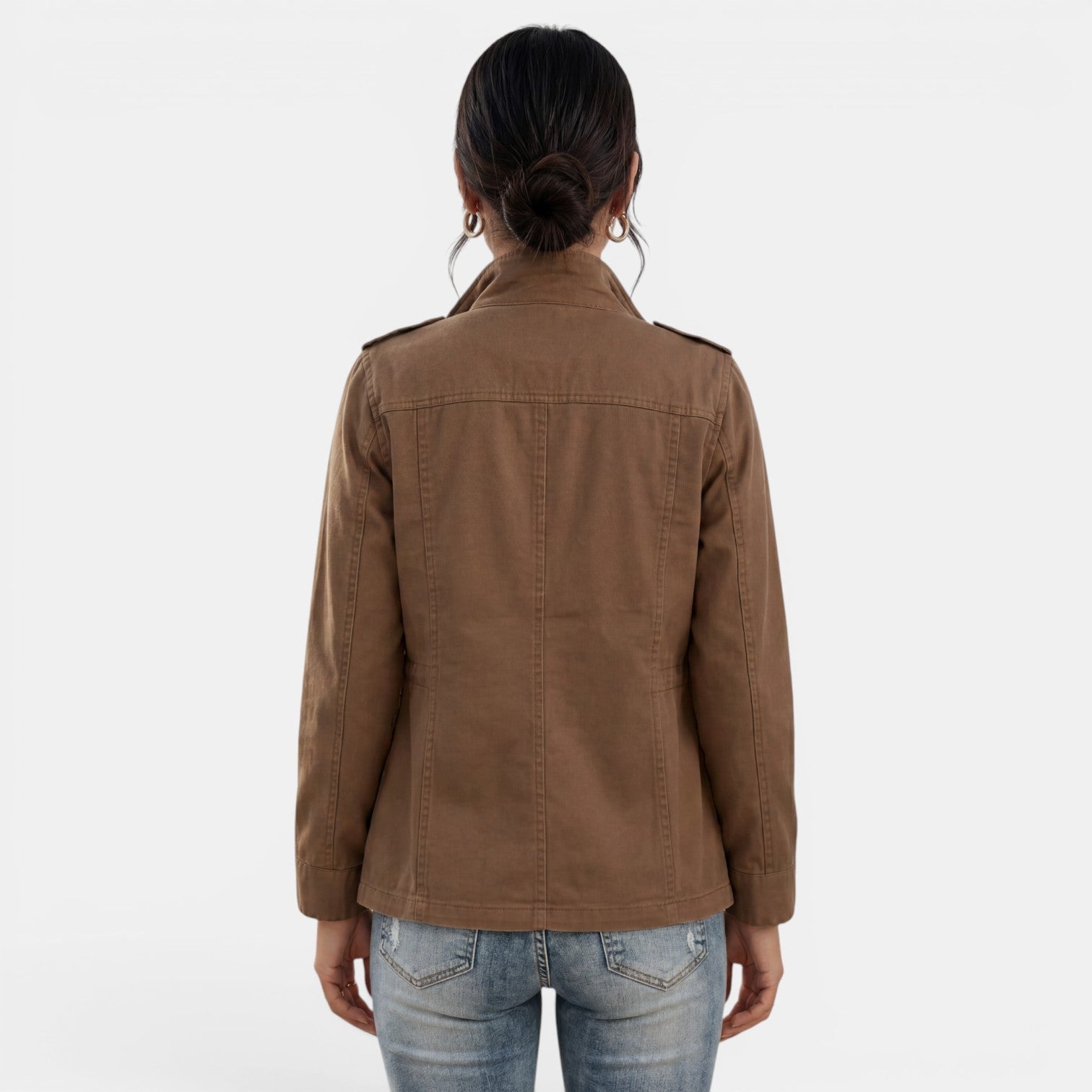 Women's Casual Transitional Jacket with Zipper